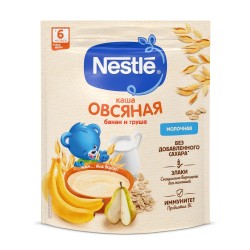 Каша молочная, Nestle (Нестле) 200 г овсяная с грушей и бананом с 6 мес