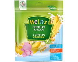 Каша молочная, Heinz (Хайнц) 250 г овсяная с бананом с 6 мес