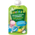 Пюре, Heinz (Хайнц) 90 г яблоко персик сливки дой-пак