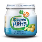 Пюре, Фрутоняня 80 г кабачок картофель с 5 мес